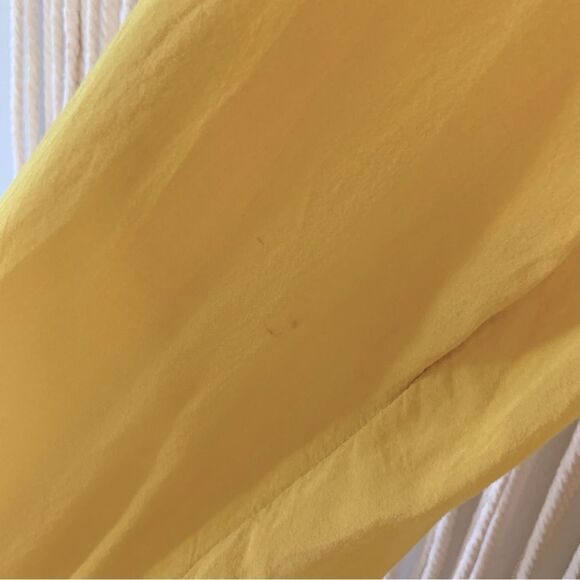 ANTHROPOLOGIE Maeve Anni Buttondown Collared Blouse Gold Yellow Size 12 - Picture 11 of 14